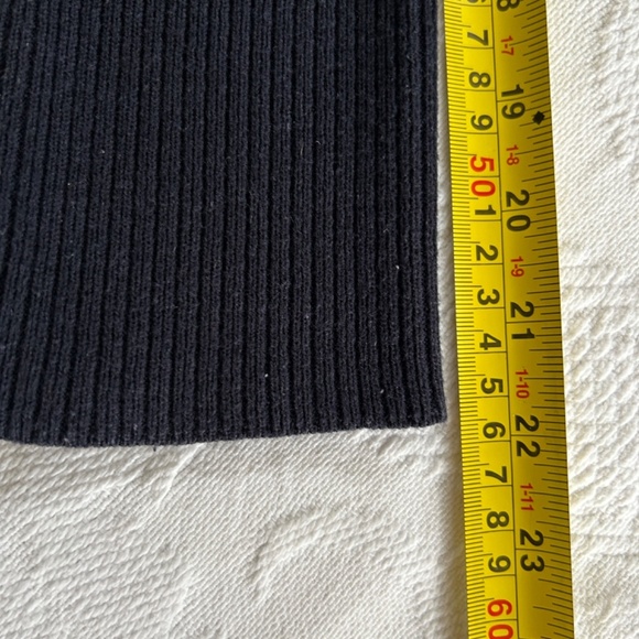 Denim Sweater Women's size Medium Full Zip Cross Stitch Business  Casual preppy - Picture 12 of 12